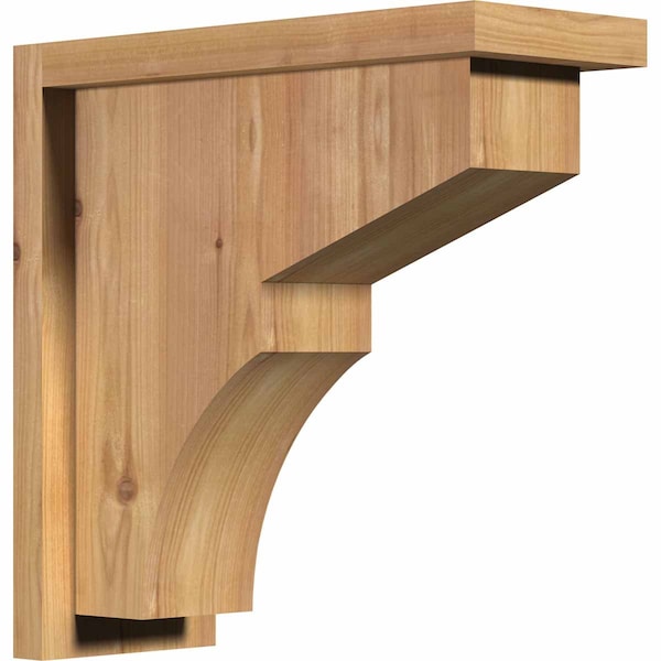 Ekena Millwork Monterey Smooth Corbel w/Backplate, Western Red Cedar, 5 1/2"W x 14"D x 14"H COR06X14X14MON01SWR - main